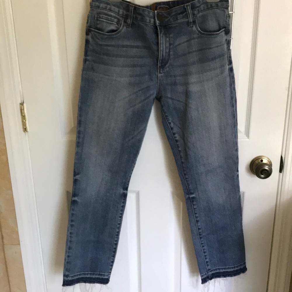Kut From the Kloth Emma ankle straight Jeans-Raw hem, pre-owned .
